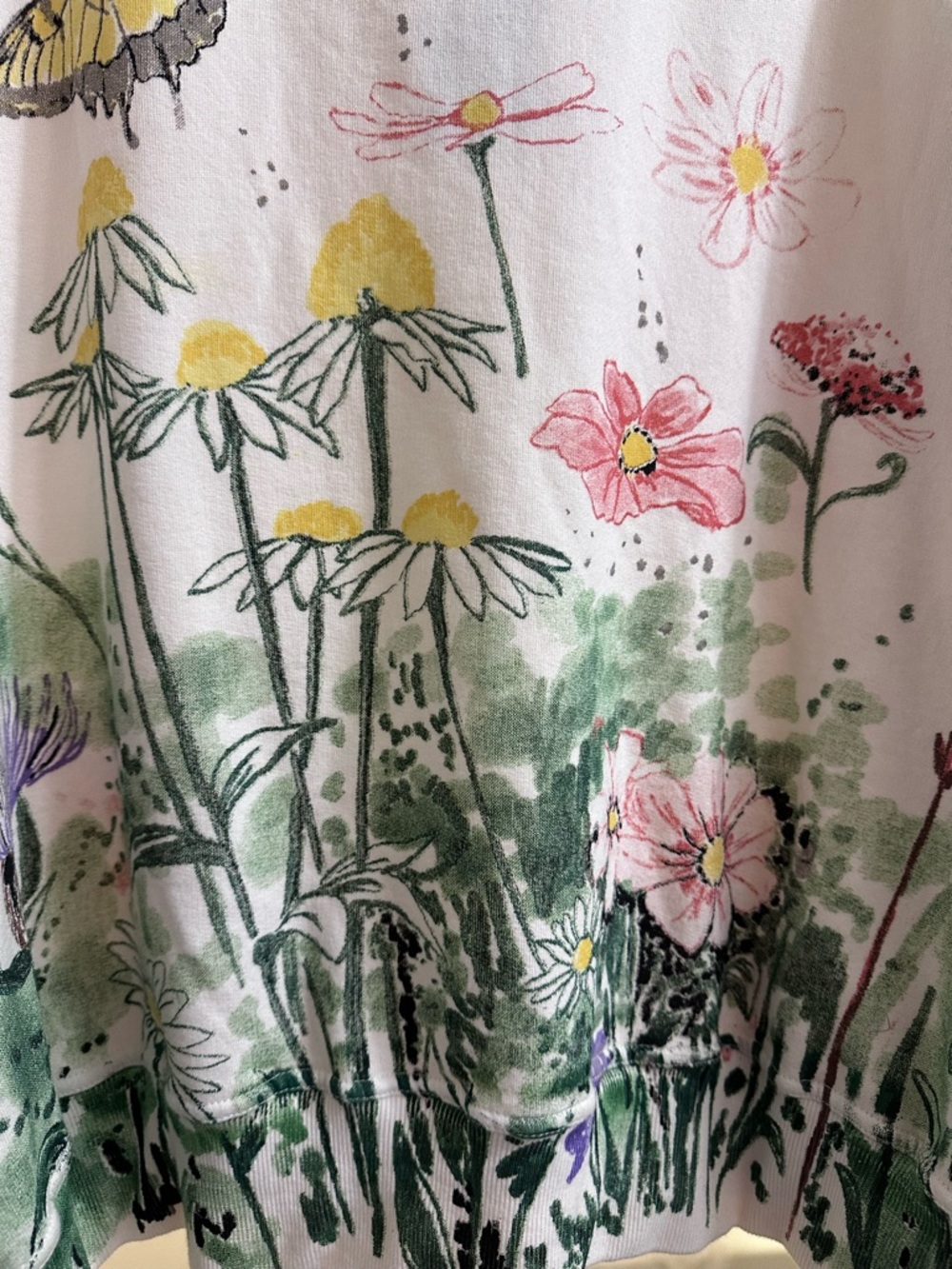 FREE PEOPLE GALA SWEATSHIRT in Floral Combo NWT Size L - Picture 6 of 7